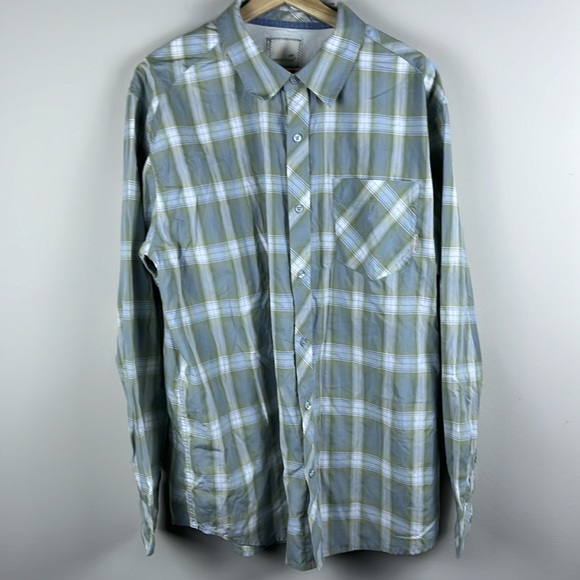 Horny Toad Mens XL Organic Cotton Blend‎ Long Sleeve Button Up - Picture 2 of 6